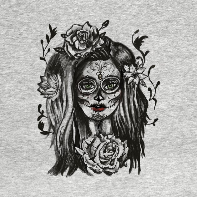 Day of the Dead Girl Santa Muerte by LunaElizabeth